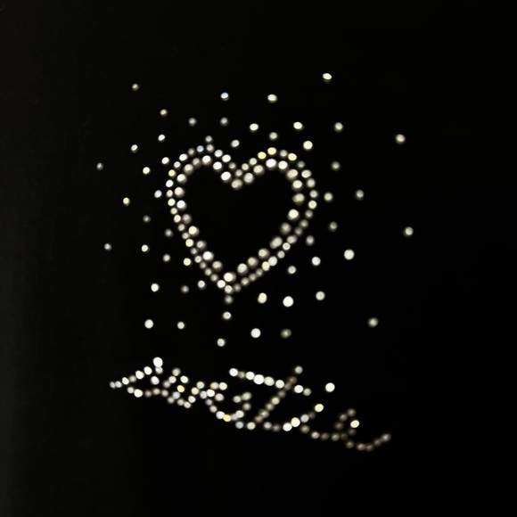 For joseph tee shirt rhinestone crystal bling sweetie black silver keyhole open - Picture 2 of 8